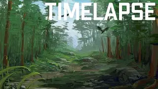 Forest Speedpaint Landscape Painting Timelapse No Photobash Affinity Photo