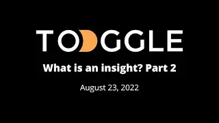 What is a TOGGLE insight? Part 2