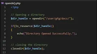 PHP | opendir function