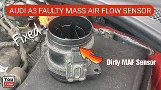 Audi A3 Faulty MAF Sensor Cheap Fix. How to Clean the Dirty Mass Air Flow Sensor with 5K Boost spray