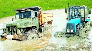 Грузовик Урал 6x6 против Трактор Беларус 4x4 по БОЛОТЕ | Оффроад 2020