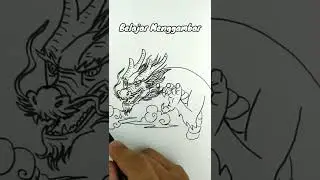 menggambar kata DRAGON jadi naga #shorts #short #shortsvideo #menggambar #belajarmenggambar #seni