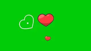 Red Heart Green Screen effect for Editing | No Copyright Video