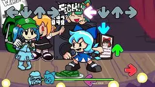 Friday night funkin' vs Touhou characters as Cirno (FNF Restored mod & more)