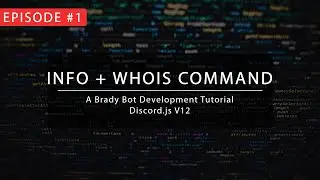 [ JavaScript ] Discord Bot Tutorial | Episode 1 - Info and Whois Command