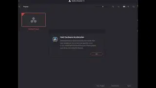 resolve error in DaVinci Resolve  - intel hardware accelerated decode and encode