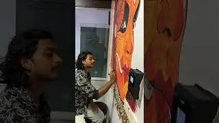 Creating a Theyyam Mural at Prayan Animation Studio | Behind the Scenes