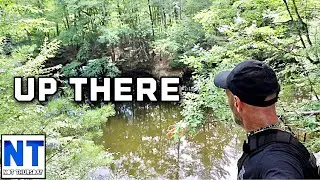 New Hampshire rail bed hike with some cool stuff to see like quarries