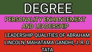 Leadership qualities of great leaders