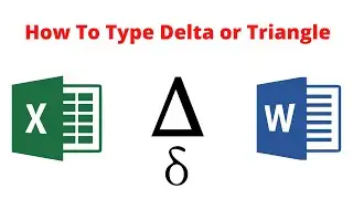 How to type delta or traingle symbol Δ (+ Alt Code or Shortcut)