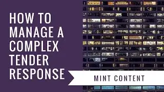7 steps to managing a complex tender response without a sales team
