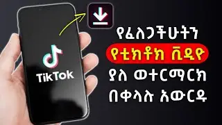 የቲክቶክ ቪዲዮ ያለ Watermark እንዴት ማውረድ እንችላለን | How to Download TikTok Video Without Watermark