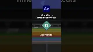 After Effects Timeline Shortcuts 13 - Add Marker | #aftereffects #aftereffectstutorial