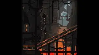 I drew a Pixel Art Steampunk Dwarven Fortress inspired by Terraria and DnD