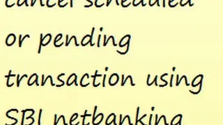 Cancel Scheduled Transaction