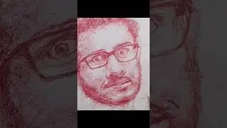 Scribbling Art // Easy portrait drawing