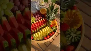 ASMR нарезка арбуза для праздничного стола