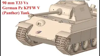 90 mm t33 Vs German Pz Kpfw V (Panther) Tank  # Armor Penetration simulation