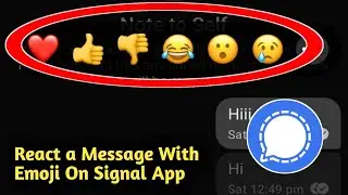 How to React a Message With Emoji On Signal App