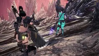 Monster Hunter World Iceborne. Great sword. Nergigante. 4 player, well sort of.