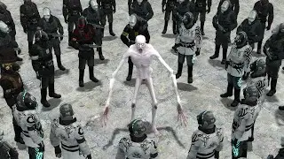 SCP-096:SL VS 100 HALF LIFE METRO POLICE!! Garrys Mod Sandbox