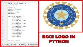 BCCI LOGO IN PYTHON  | HOW TO CREATE BCCI LOGO IN TURTLE IN PYTHON | 