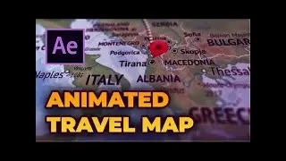 Clean 3d animated travel map tutorial in after effects