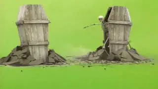 HD Green Screen ✩ Skeletons Rising Grave