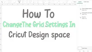 How To Change The Grid Settings In Cricut Design Space