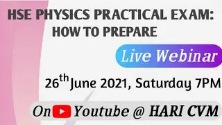 Higher Secondary Physics Practical Exam 2021 June