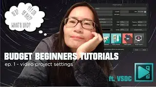 Budget Beginner's Video Tutorials Ep 1 - Video Project Settings (ft. VSDC)