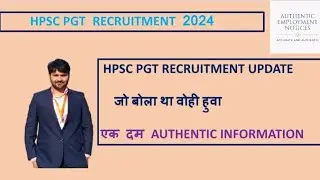 hpsc pgt recruitment 2024