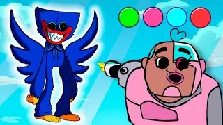 FNF Birdie Swaps Huggy Wuggy | Guys Look A Birdie Song ( FNF mod )