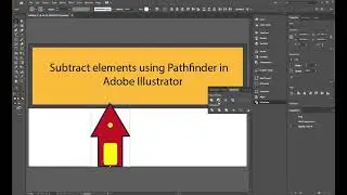 Subtract elements using Pathfinder in Adobe Illustrator