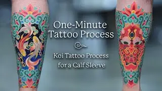 Koi Tattoo Process for a Calf Sleeve - PittaKKM