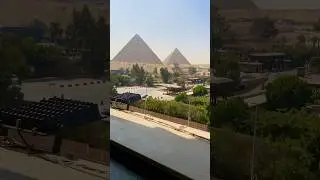 Breakfast with a view ✨ #travel #egypt #pyramids