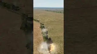 A-10 Drops Cluster Bombs as it passes by in a incredible display of carpet Bombing 