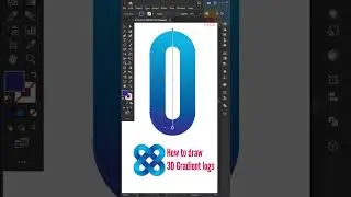 Modern 3D Gradient Logo in adobe illustrator Tutorial