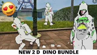 NEW 2D DINO BUNDLE FREE FIRE 🔥 2D DINO ANIMATION | NEW EVENT FREE FIRE || 2D DINO BUNDLE GAMEPLAY😍