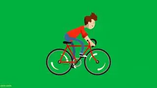 Boy Riding Bicycle - Green Screen | Free Green Screen Effect