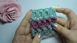 Объемный красивый узор крючком 