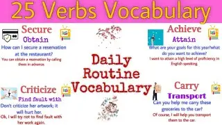 25 Verbs English Vocabulary | Daily Use Sentences | Verbs | Verbs in English | #VERBVOCABULARY