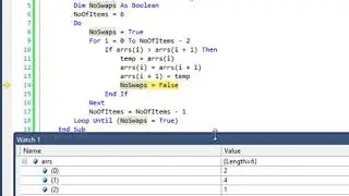 Optimised bubble sort