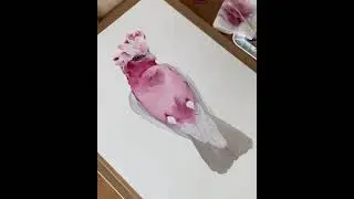 Beautiful bird in watercolor artwork! #shorts