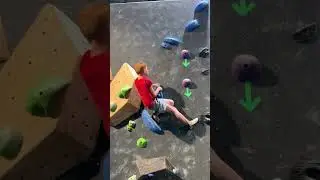 Upside down bathang with situps to start this overhang boulder! #climbing