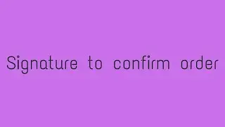 How to use a signature to confirm an order in Odoo