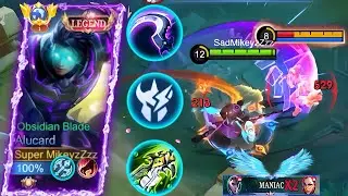 MANIAC x2!!!! ALUCARD JUNGLER  HOT DAMAGE BUILD ONE SHOT ENEMY🔥| MLBB