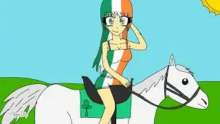 Ireland(Girl) riding her horse