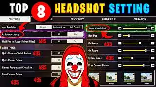 Free Fire Headshot Setting After Ob52 Update 2025⚡Best Headshot Sensitivity || Headshot Sensitivity