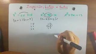 Factorización por Inspección (bateo o tanteo)